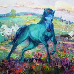 Green horse